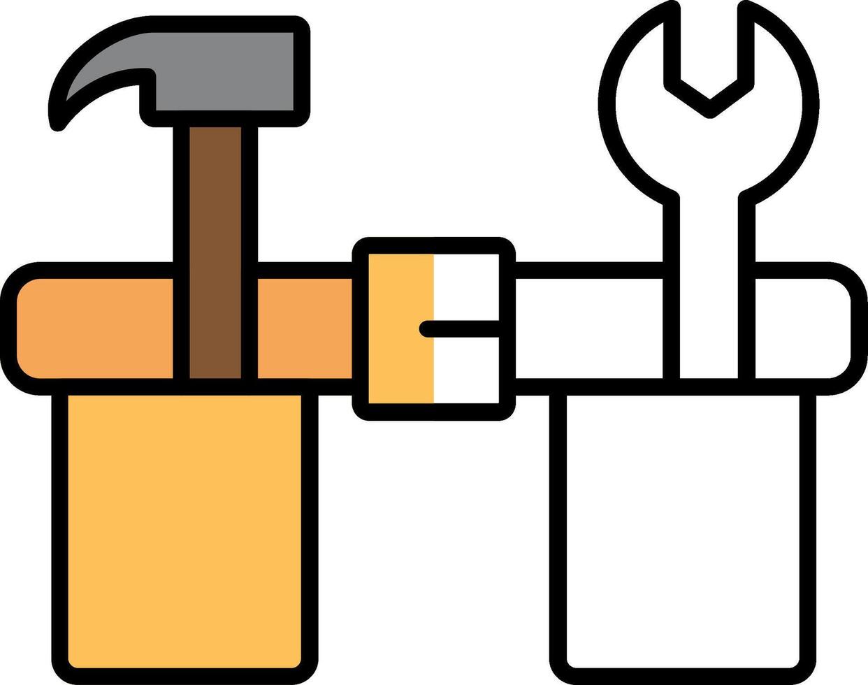 trabajo cinturón lleno medio cortar icono vector