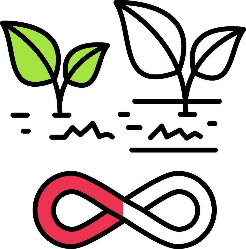 Sustainable Agriculture Filled Half Cut Icon vector