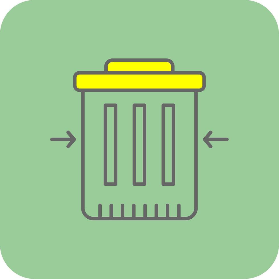 Waste Reduction Filled Yellow Icon vector