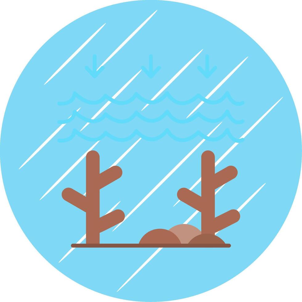 Ocean Acidity Flat Blue Circle Icon vector