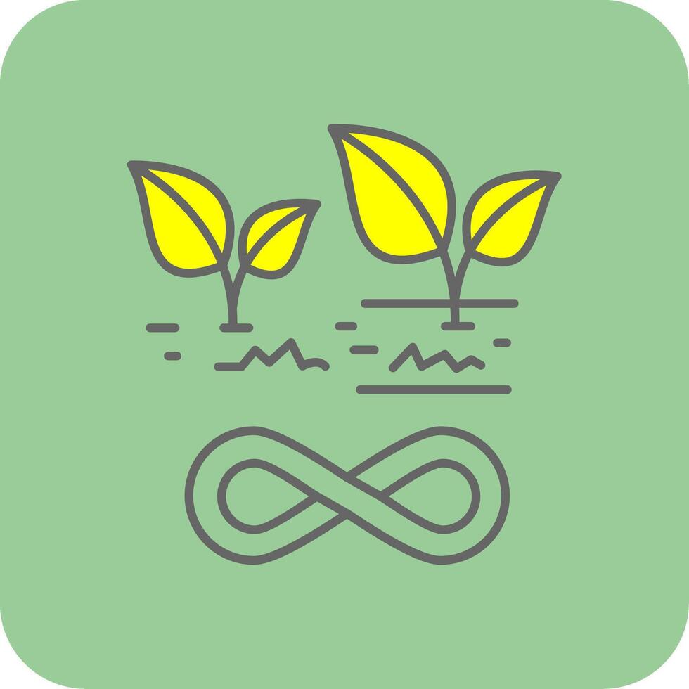 Sustainable Agriculture Filled Yellow Icon vector