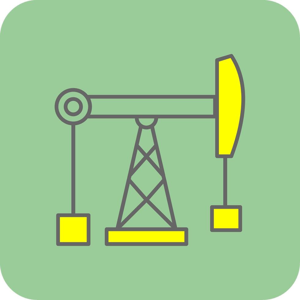 Fossil Fuel Filled Yellow Icon vector