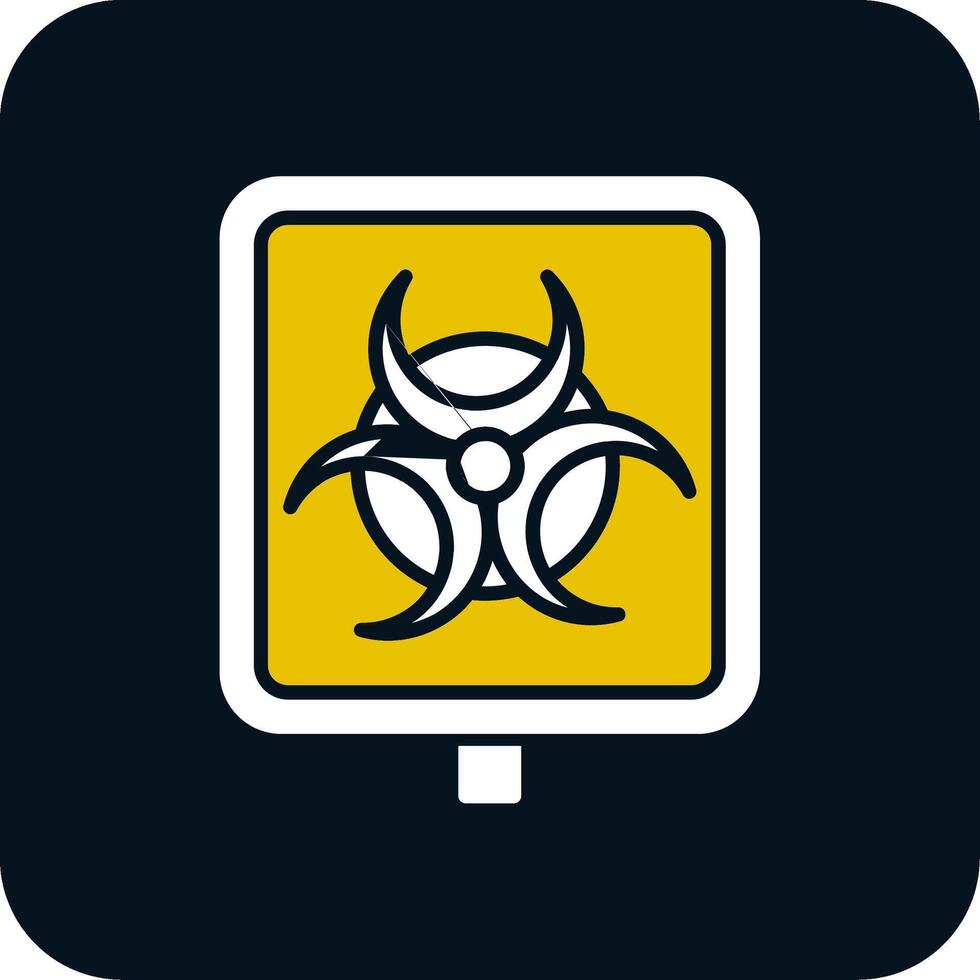 Biohazard Glyph Two Color Icon vector