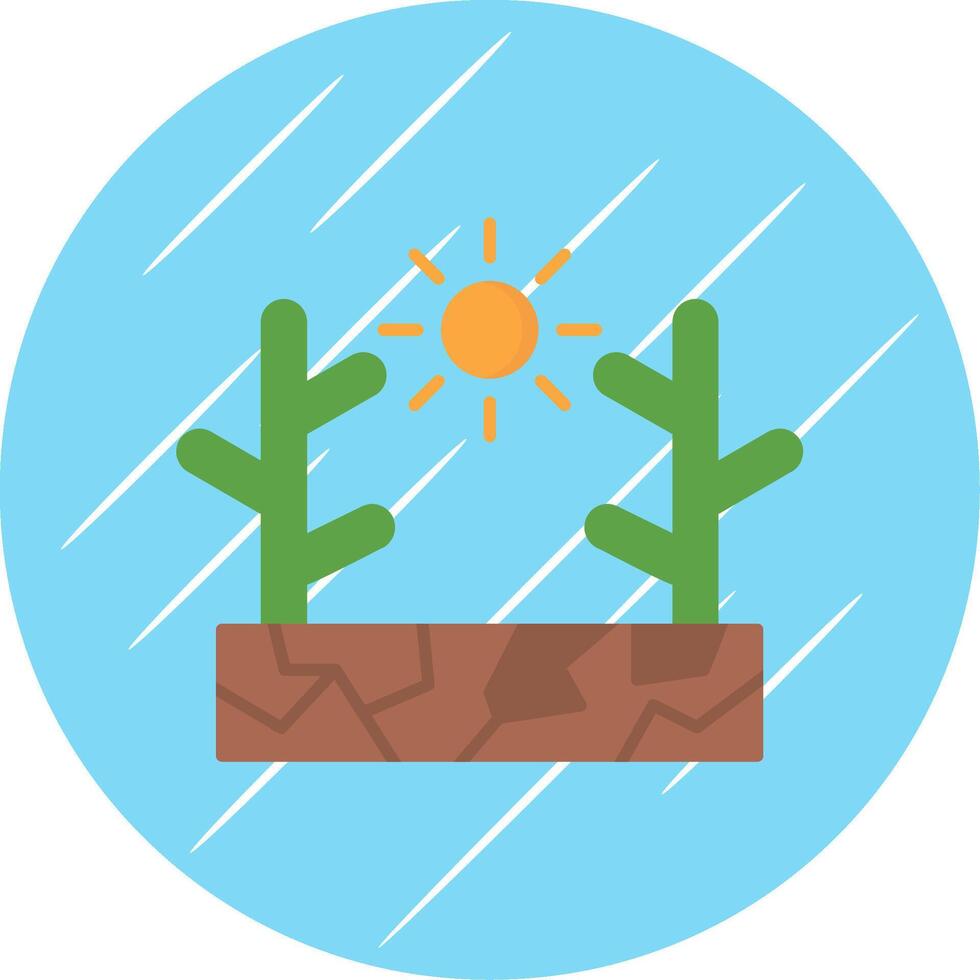 Drought Flat Blue Circle Icon vector