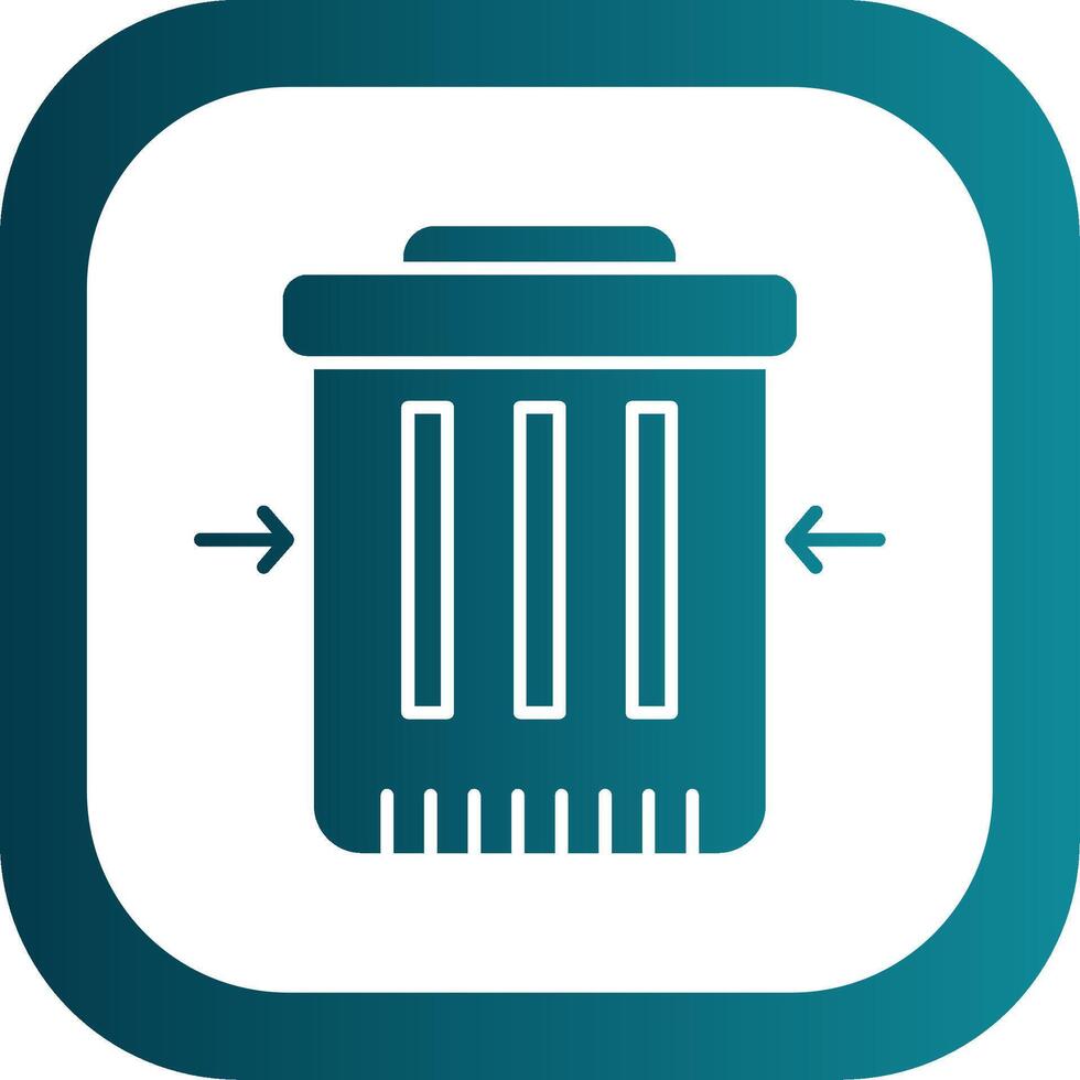 Waste Reduction Glyph Gradient Round Corner Icon vector