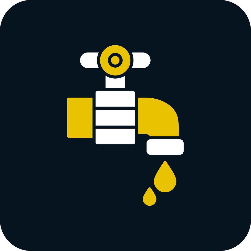 Faucet Glyph Two Color Icon vector