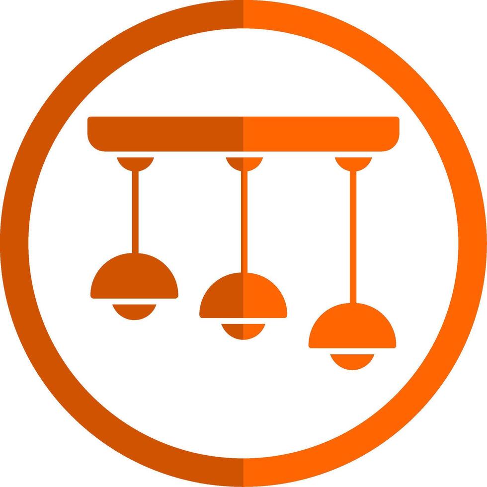 Ceiling Glyph Orange Circle Icon vector