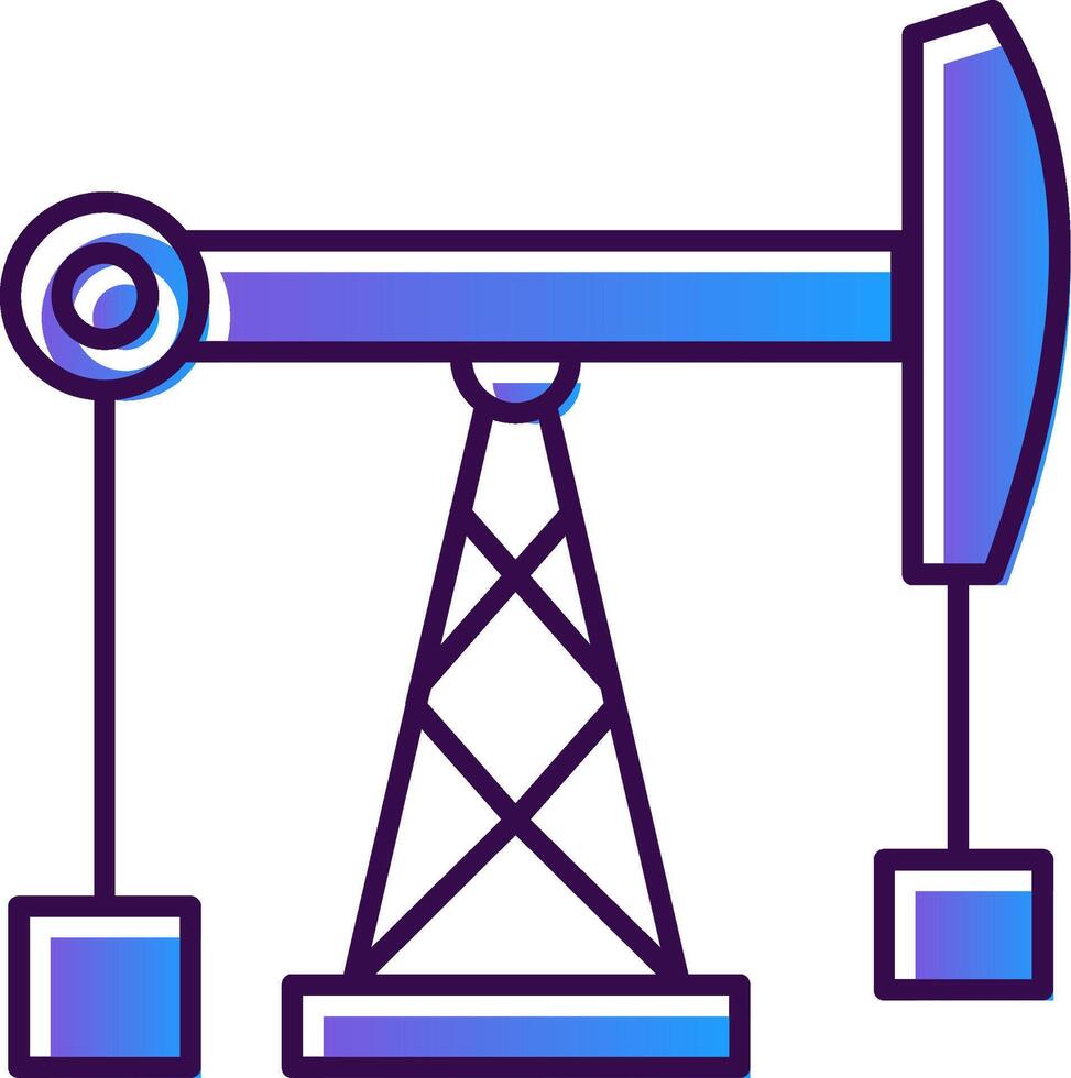 Fossil Fuel Gradient Filled Icon vector