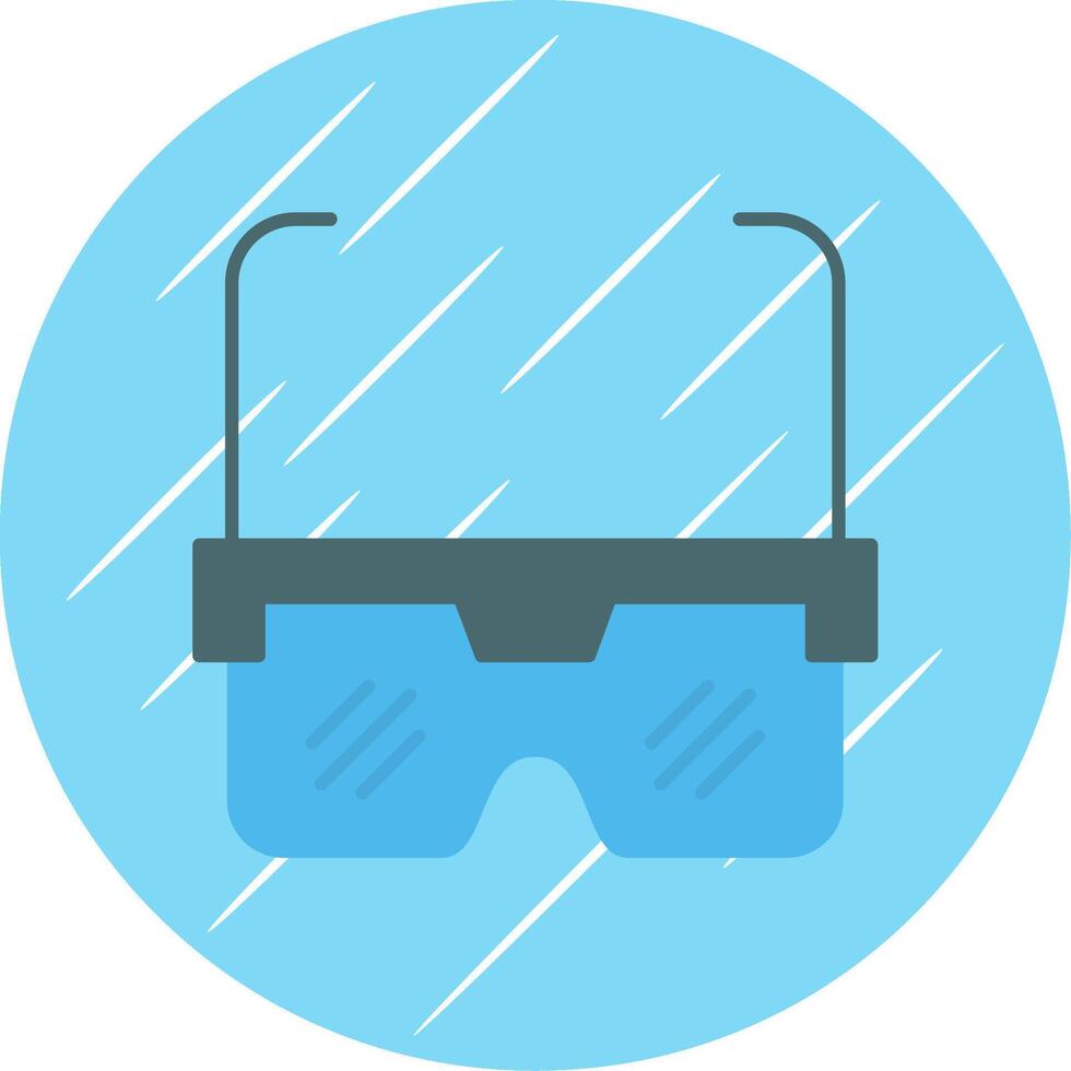 Eye Protector Flat Blue Circle Icon vector