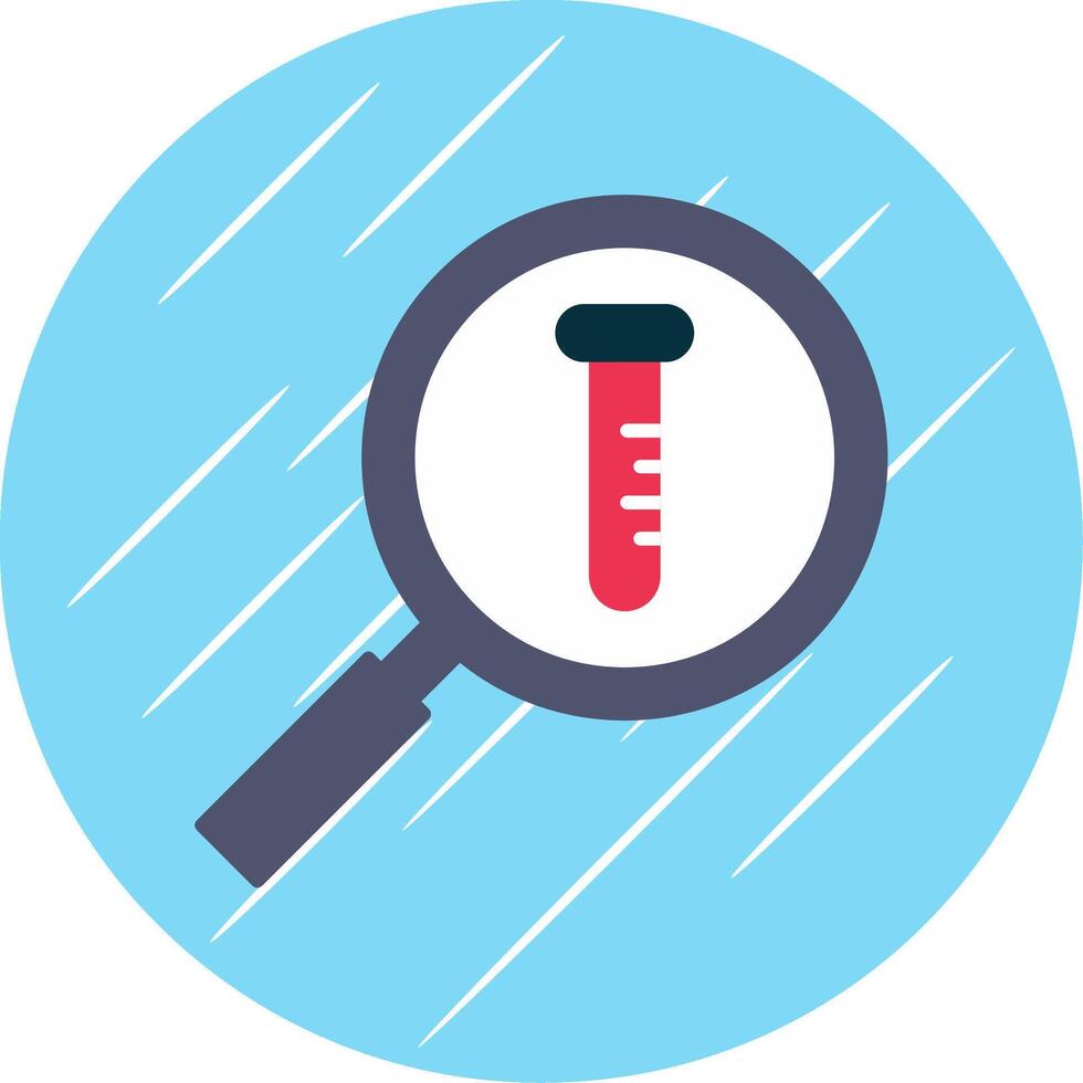 Research Flat Blue Circle Icon vector