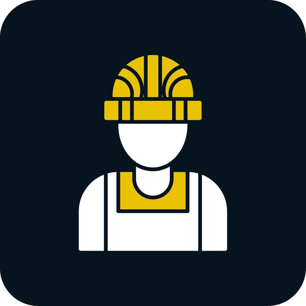 Builder Male Glyph Two Color Icon vector