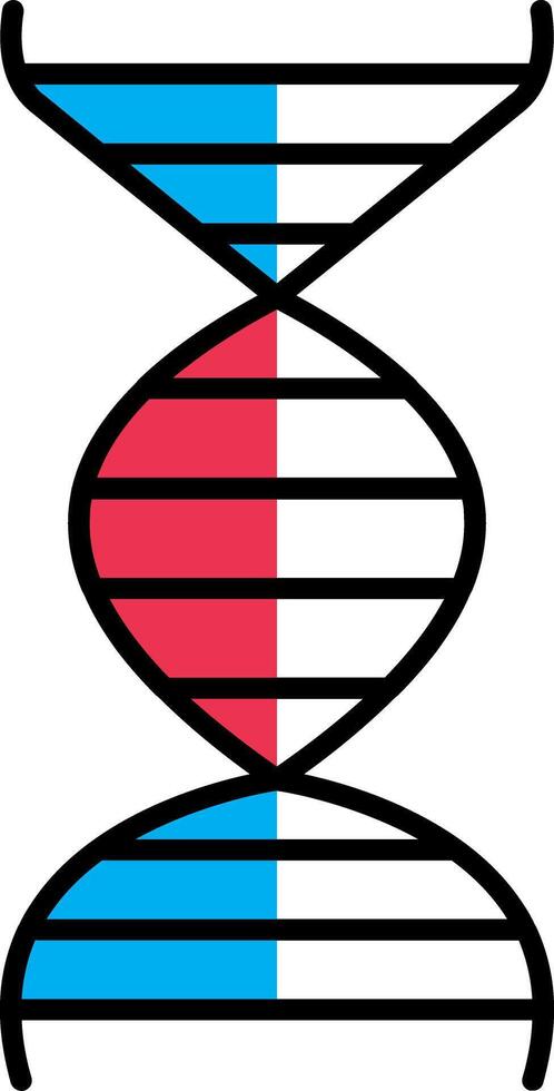 Dna Filled Half Cut Icon vector
