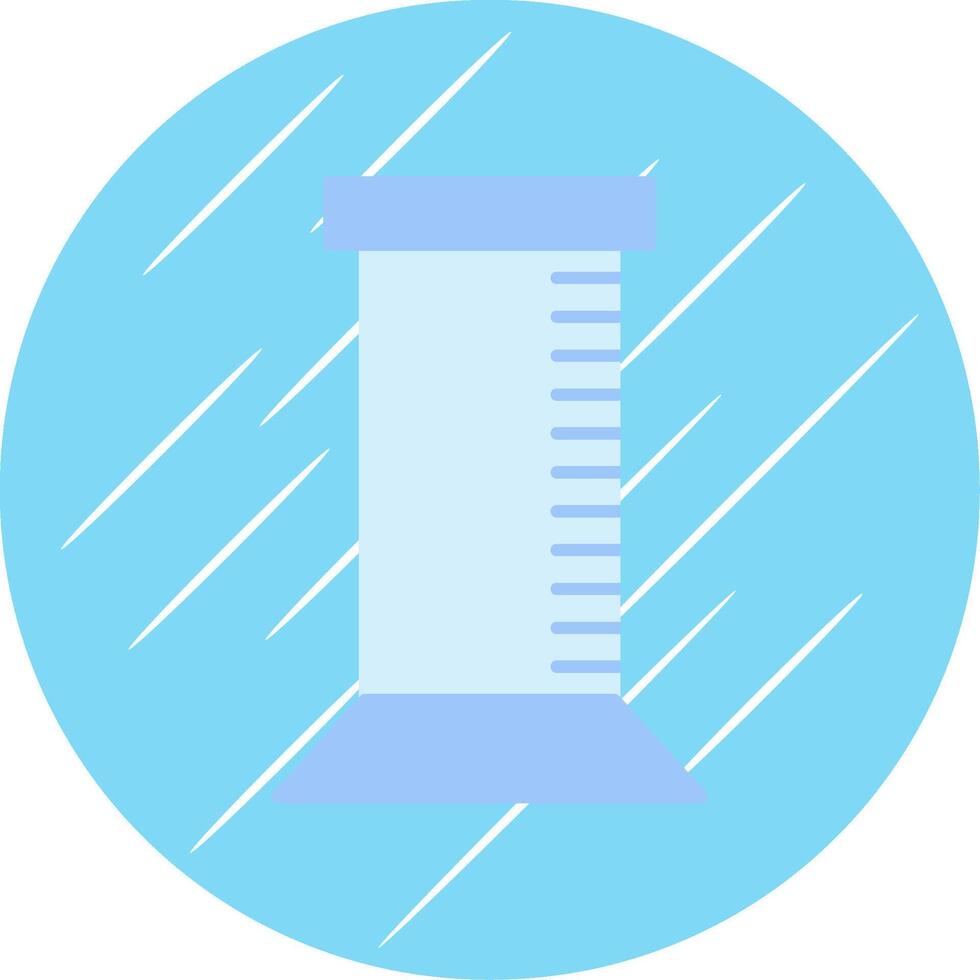 Graduated Cylinder Flat Blue Circle Icon vector