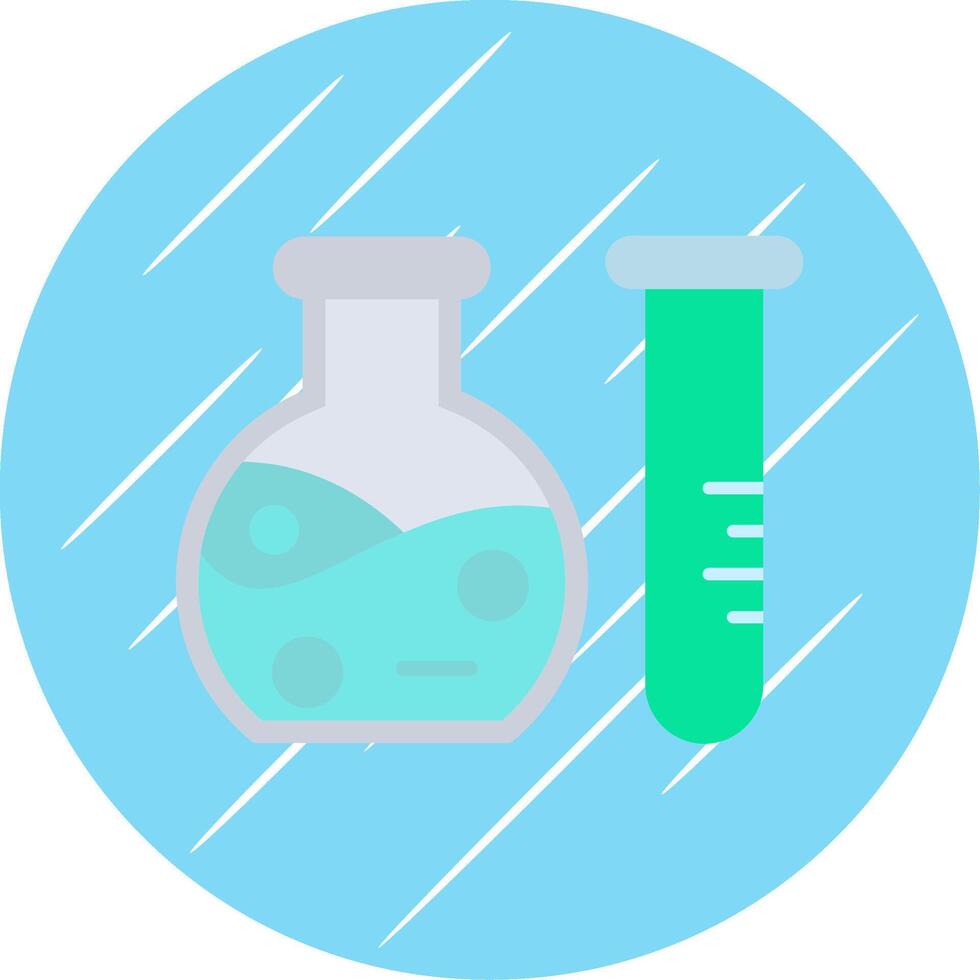 Flasks Flat Blue Circle Icon vector