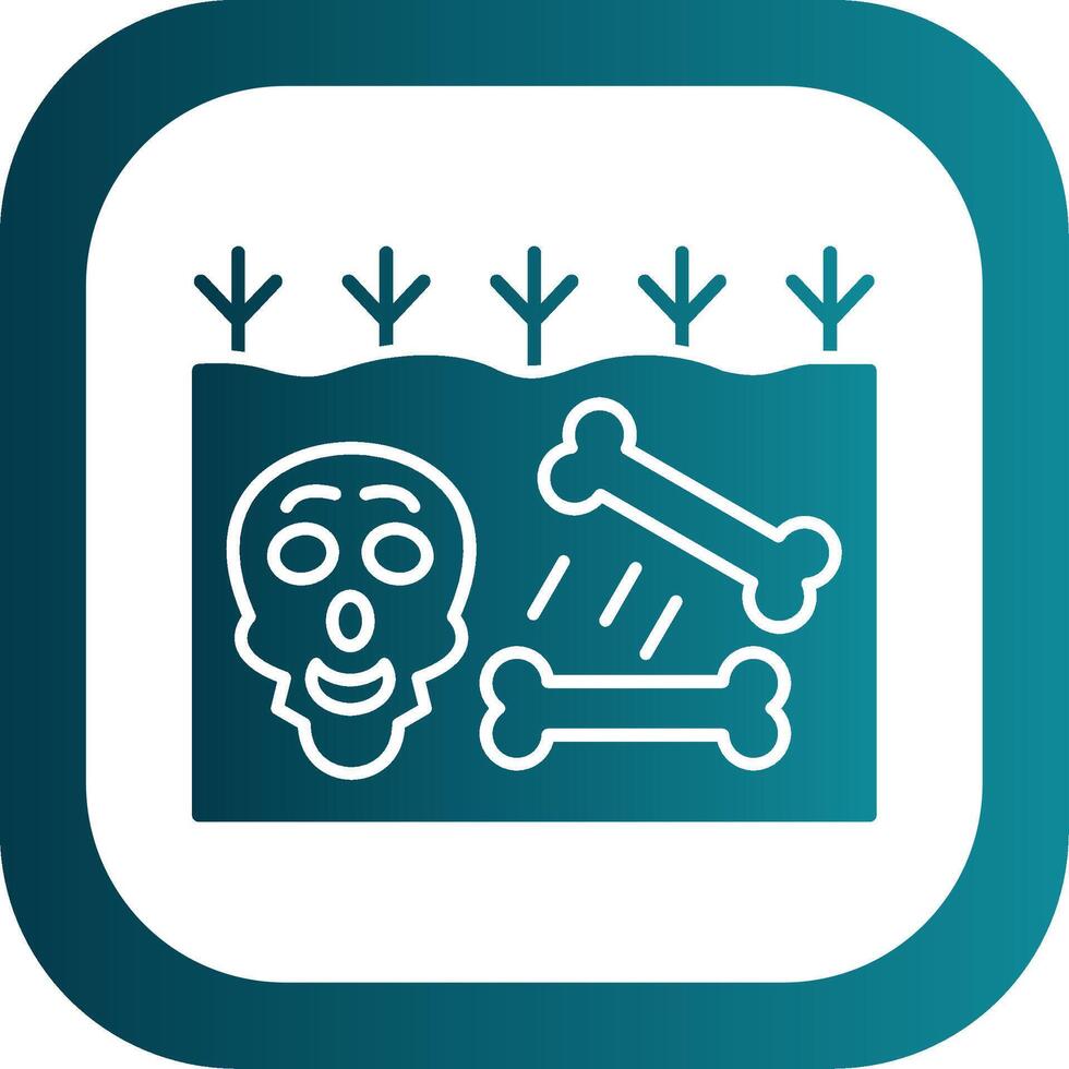 Extinction Glyph Gradient Round Corner Icon vector