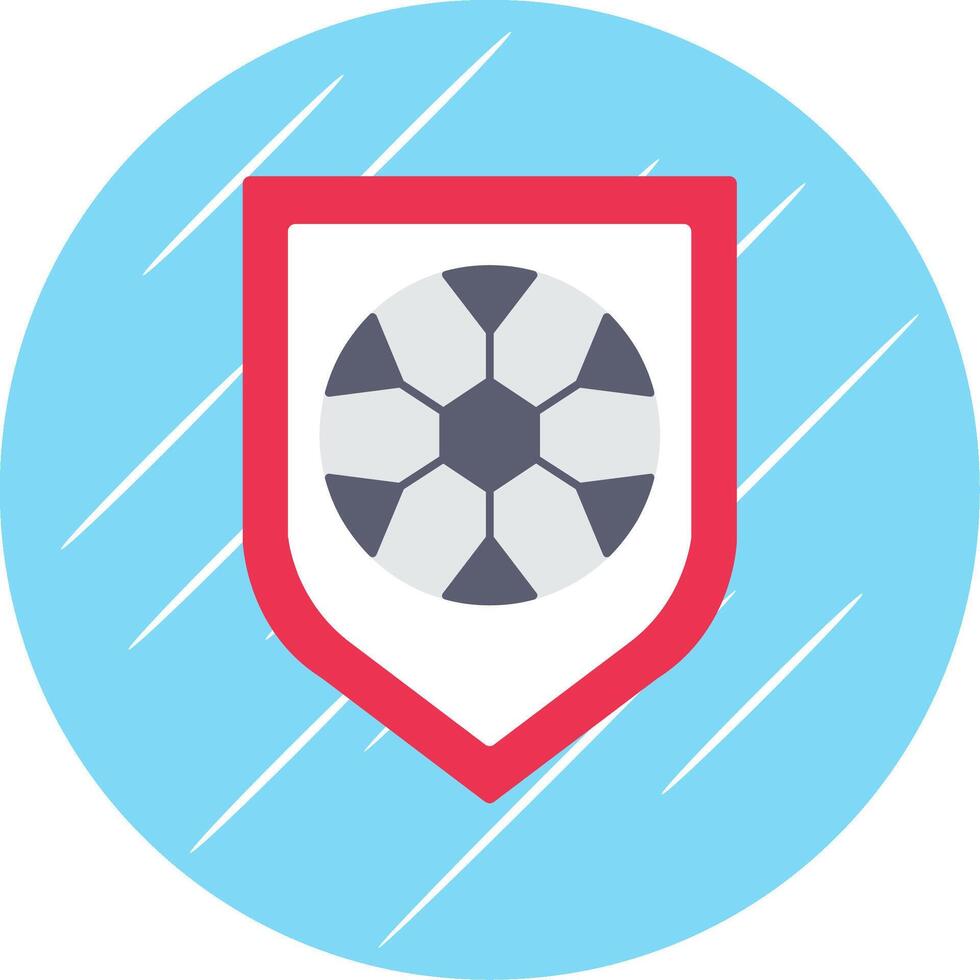 fútbol americano Insignia plano azul circulo icono vector