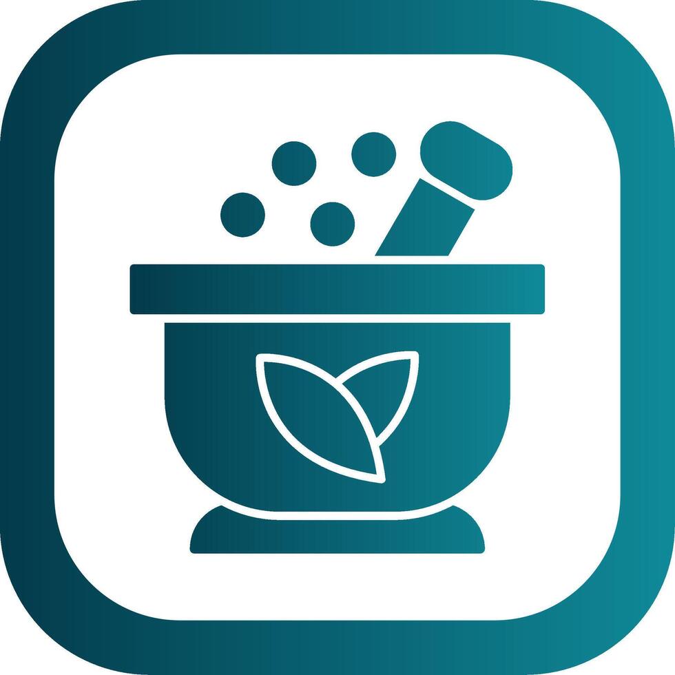 Mortar Glyph Gradient Round Corner Icon vector