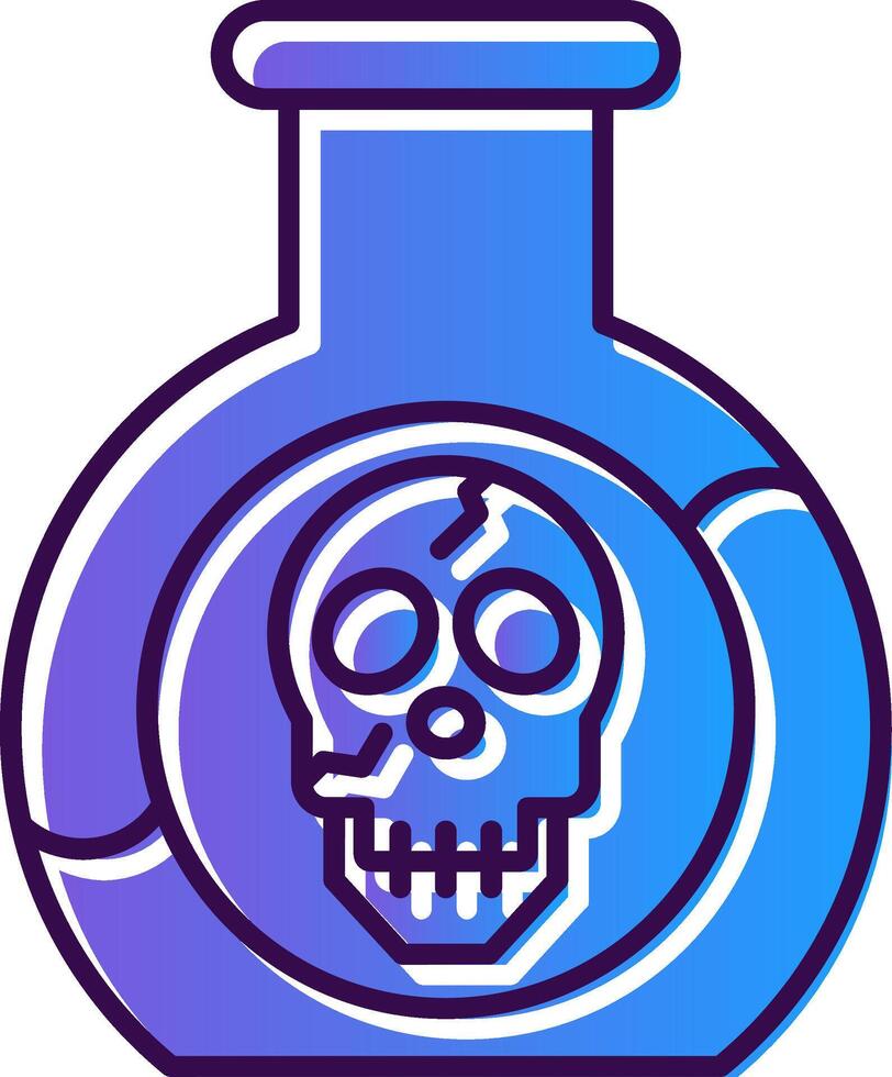 Poison Gradient Filled Icon vector