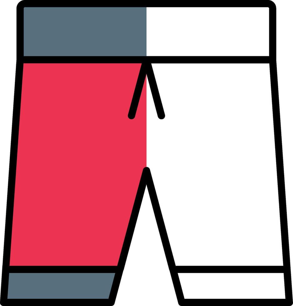 Football Shorts Filled Half Cut Icon vector