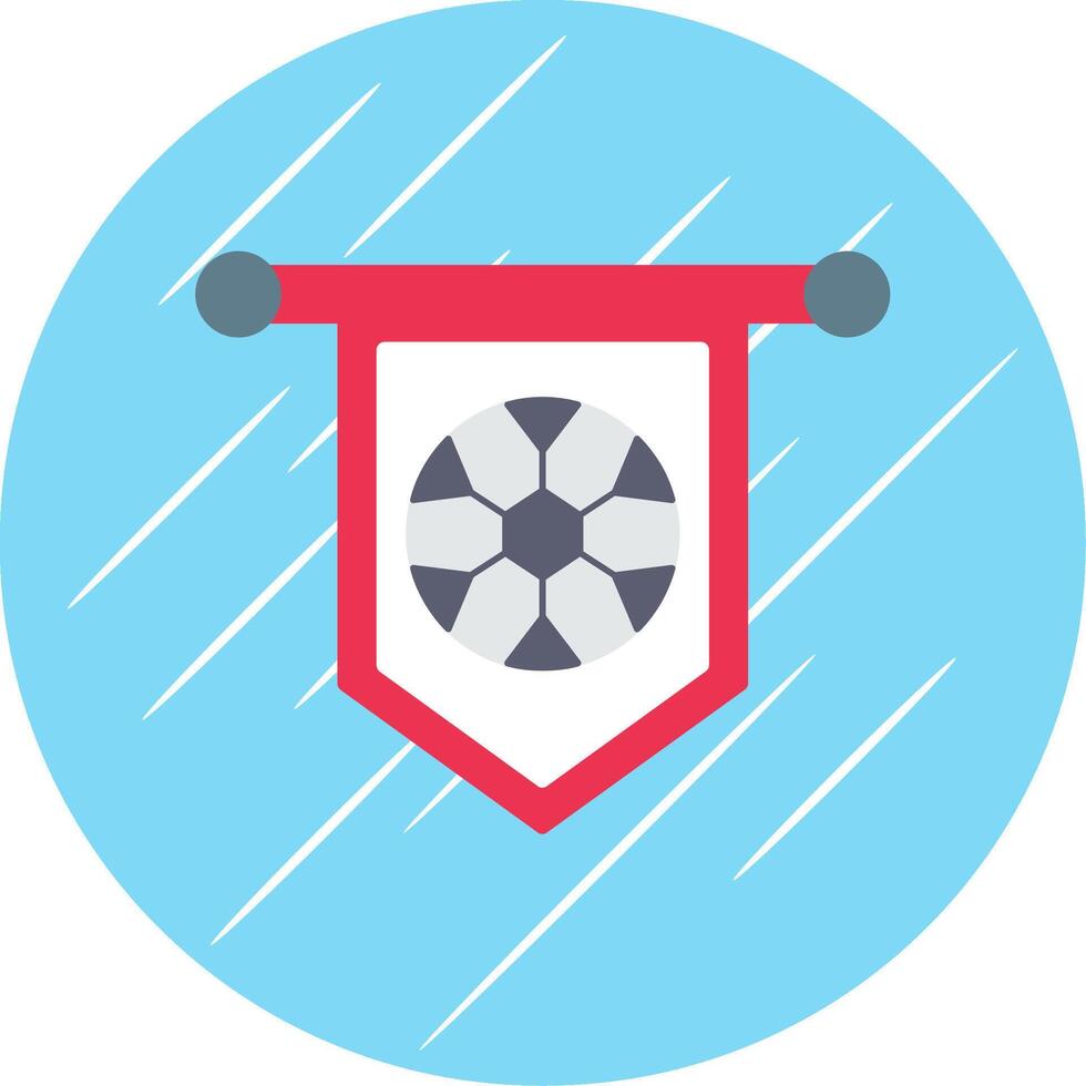 Football Banner Flat Blue Circle Icon vector