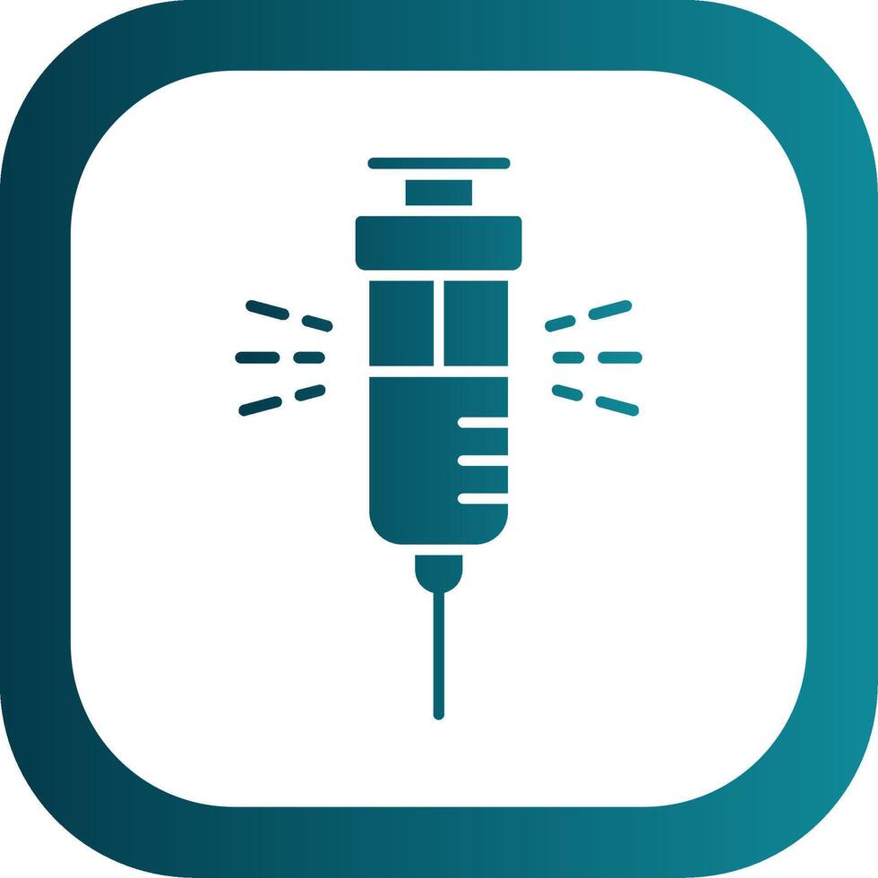 Syringe Glyph Gradient Round Corner Icon vector