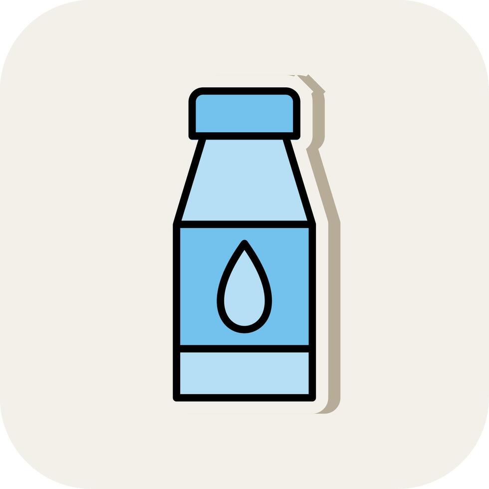 Water Bottles Line Filled White Shadow Icon vector