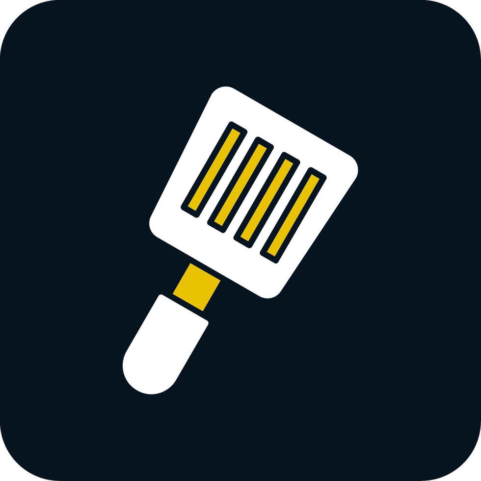 Spatula Glyph Two Color Icon vector