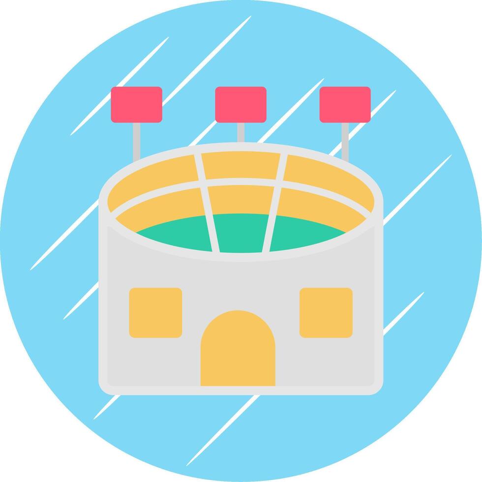 Stadium Flat Blue Circle Icon vector