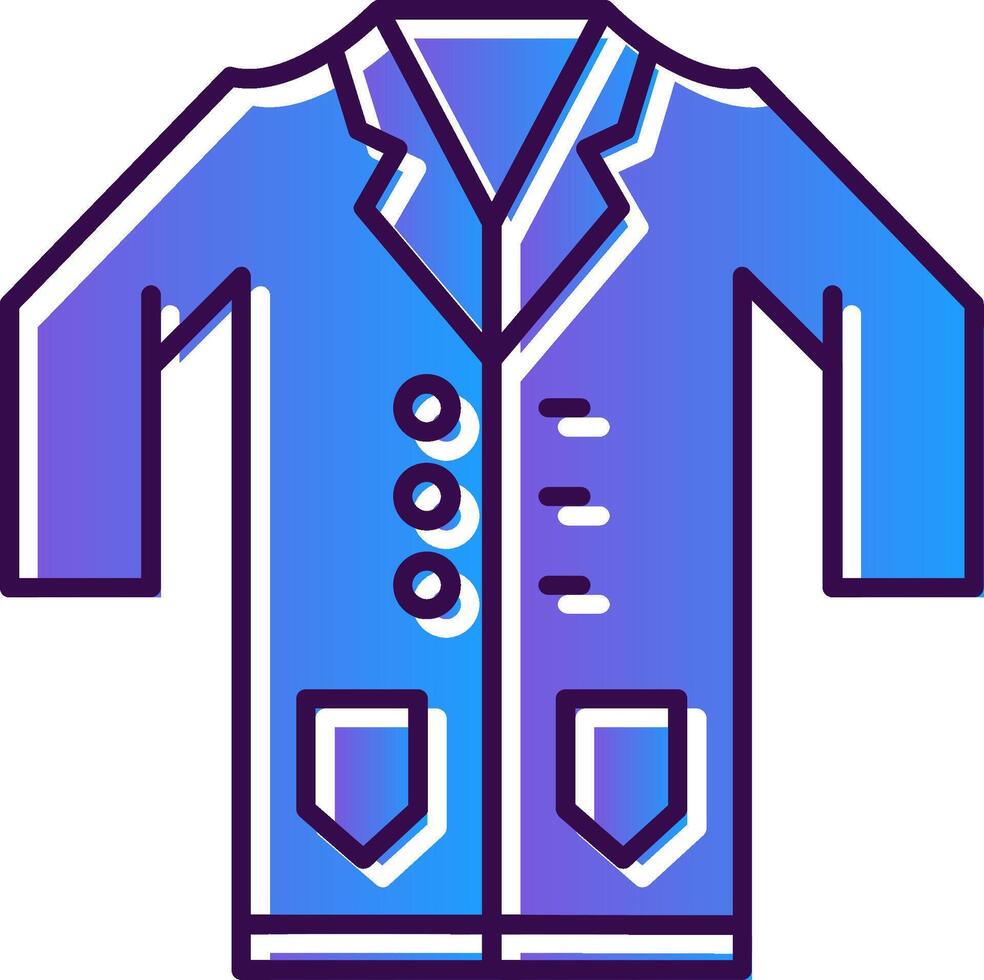 Lab Coat Gradient Filled Icon vector