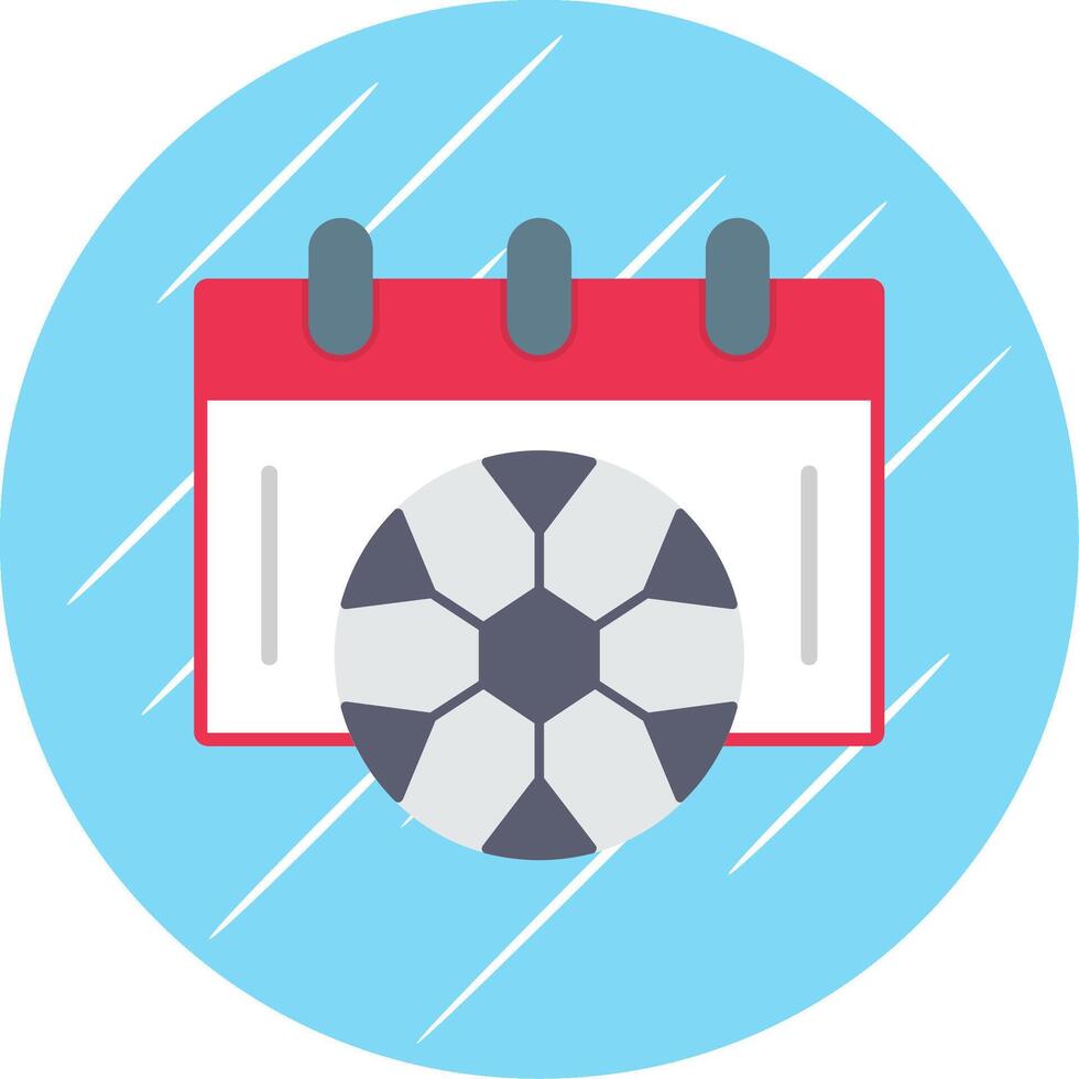 Football Schedule Flat Blue Circle Icon vector