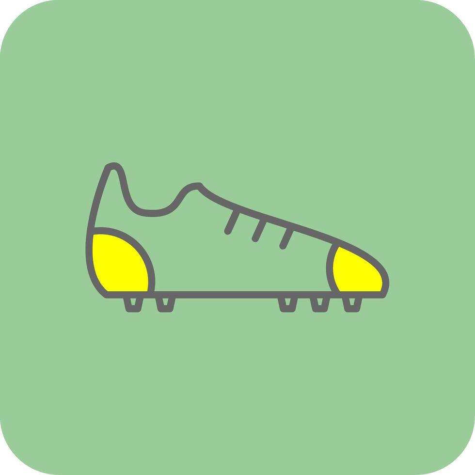 Football Boots Filled Yellow Icon vector