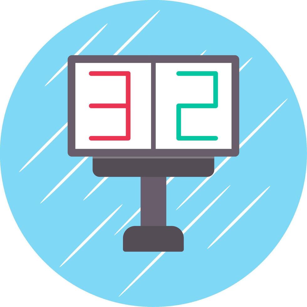 Scoreboard Flat Blue Circle Icon vector