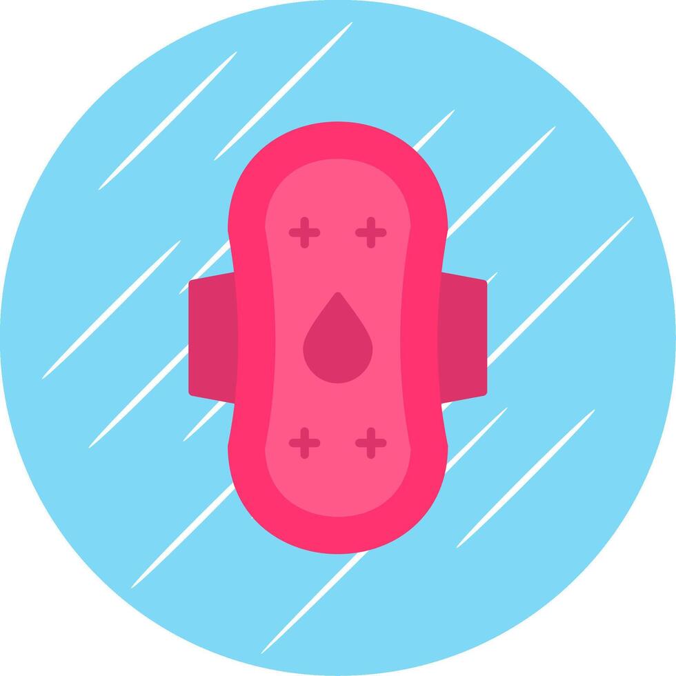 Sanitary Towel Flat Blue Circle Icon vector