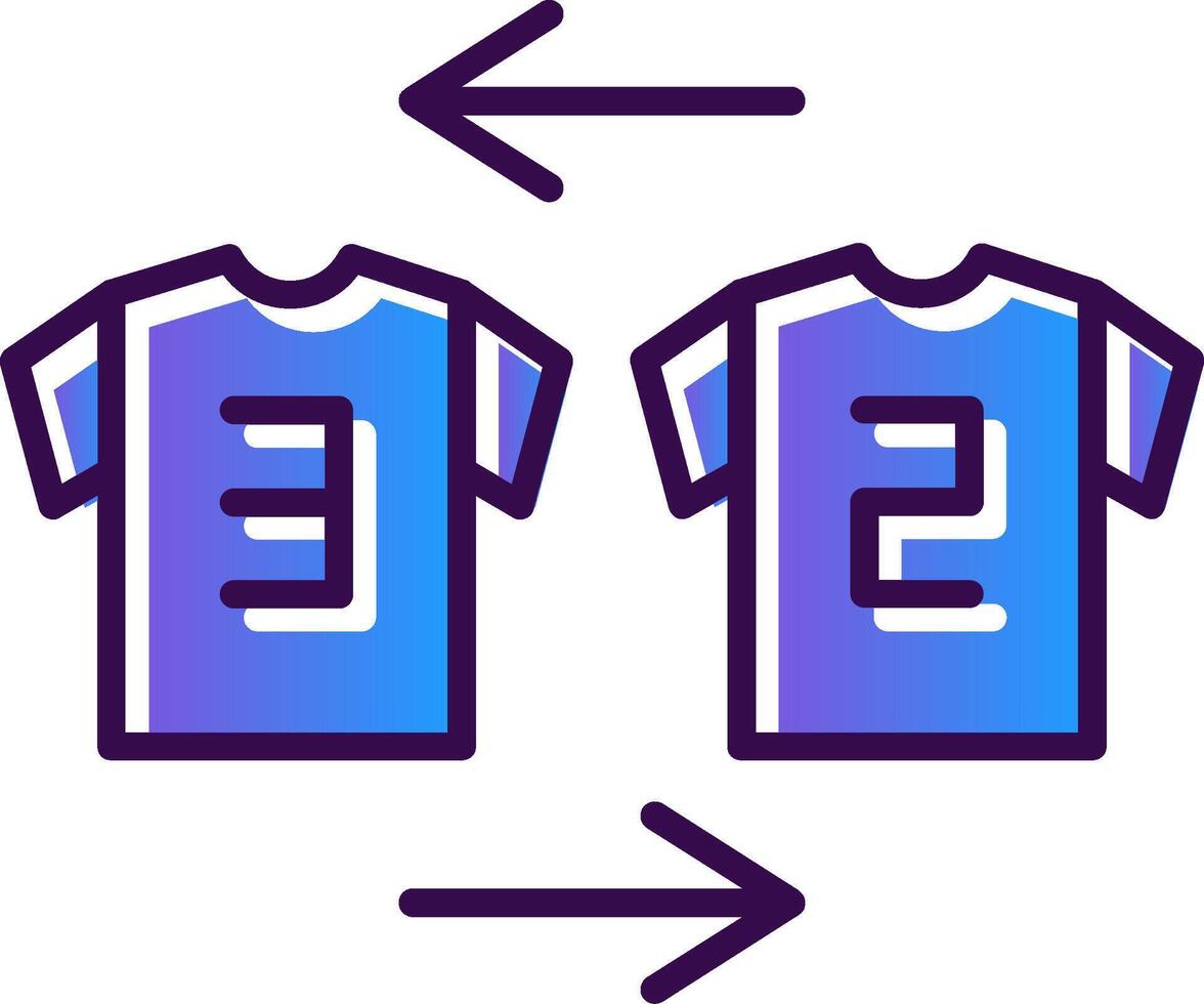 Substitution Gradient Filled Icon vector