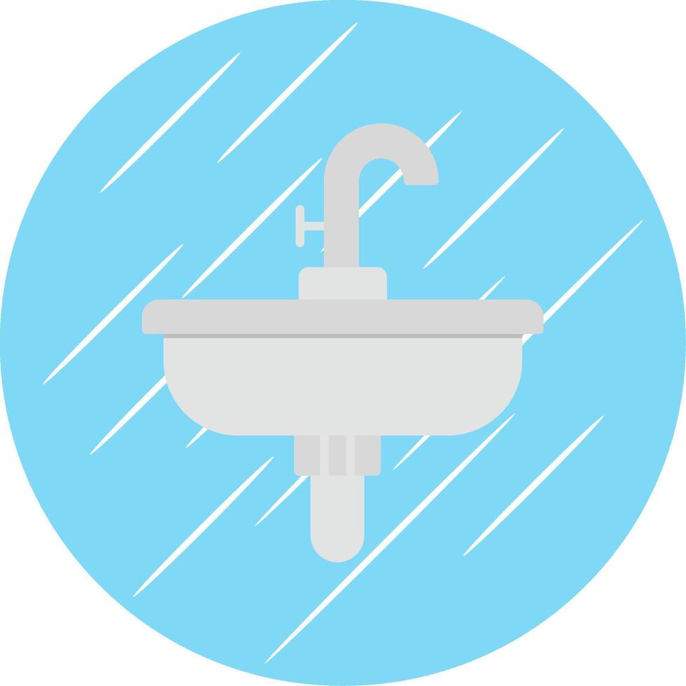 lavabo plano azul circulo icono vector