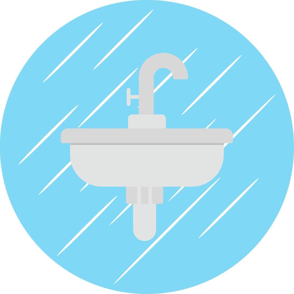 Sink Flat Blue Circle Icon vector