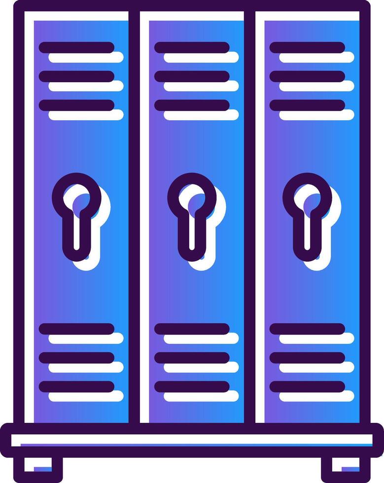 Lockers Gradient Filled Icon vector