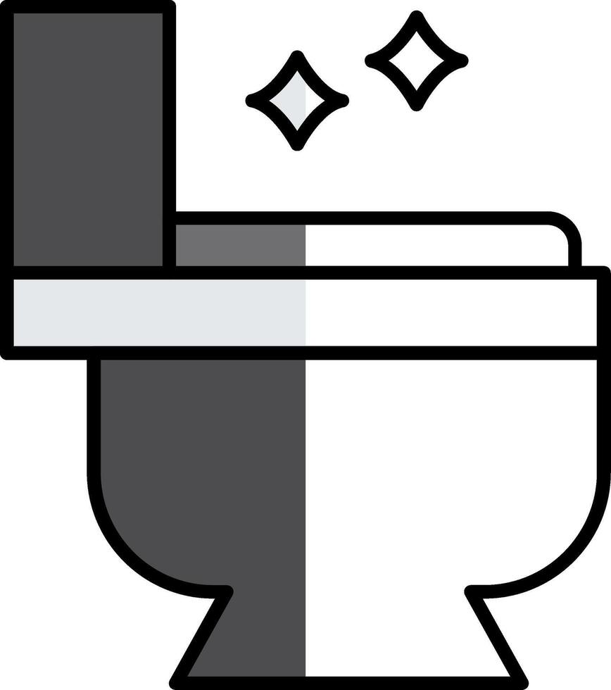 Toilet Filled Half Cut Icon vector