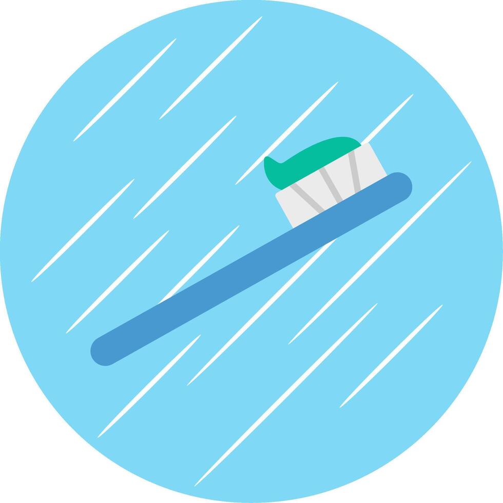 Toothbrush Flat Blue Circle Icon vector