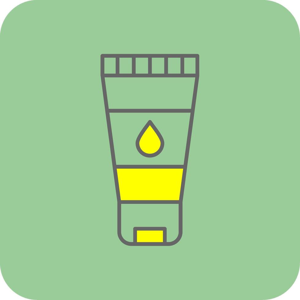 Wash Face Filled Yellow Icon vector