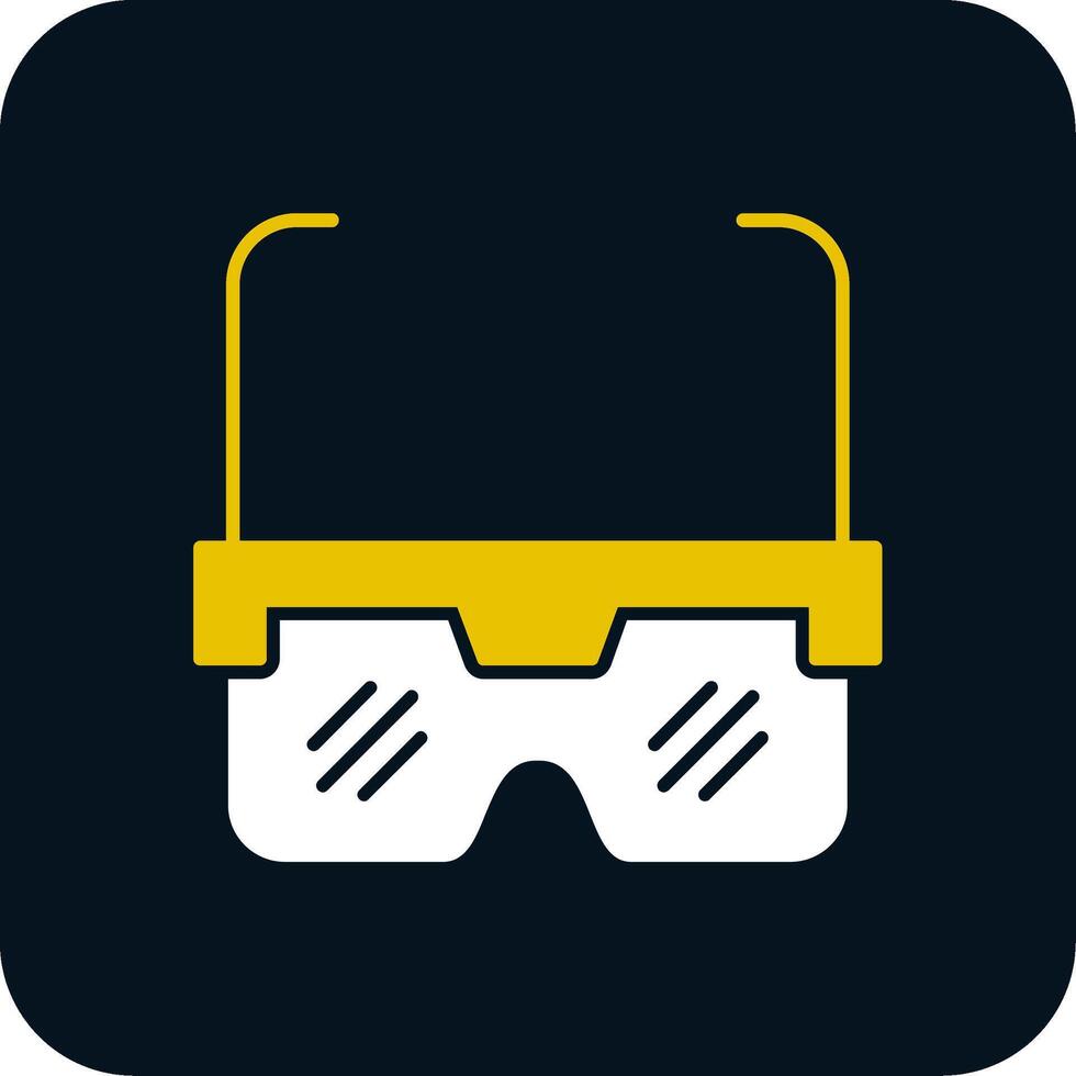 Eye Protector Glyph Two Color Icon vector