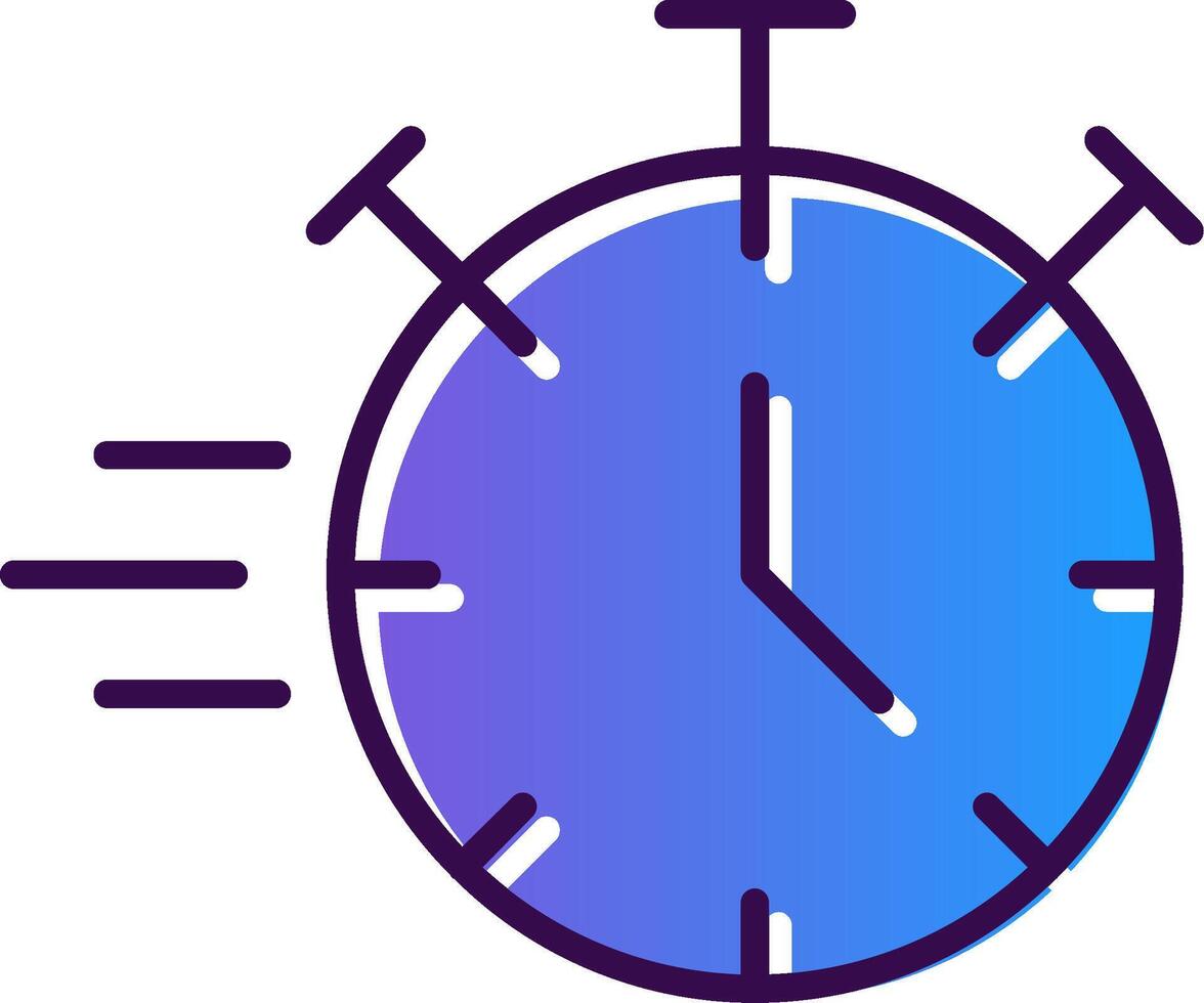 Stopwatch Gradient Filled Icon vector