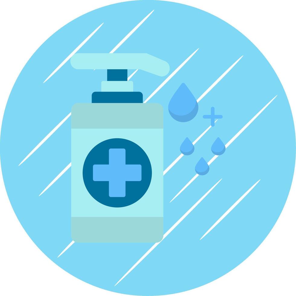 Hand Sanitizer Flat Blue Circle Icon vector