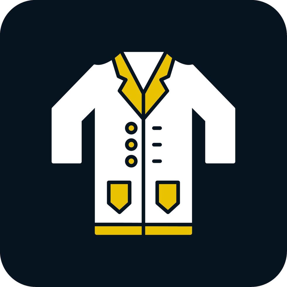 Lab Coat Glyph Two Color Icon vector