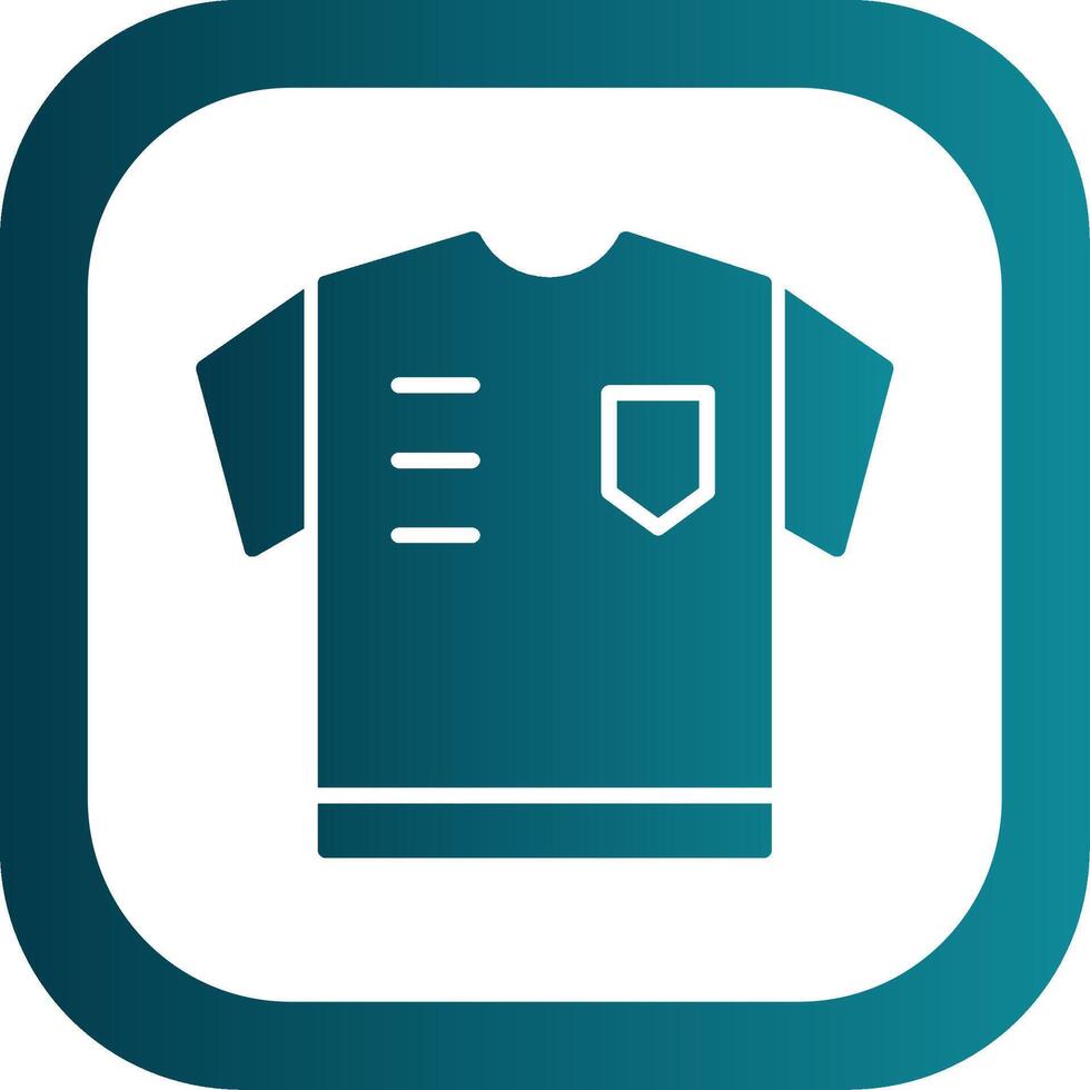Referee Shirt Glyph Gradient Round Corner Icon vector