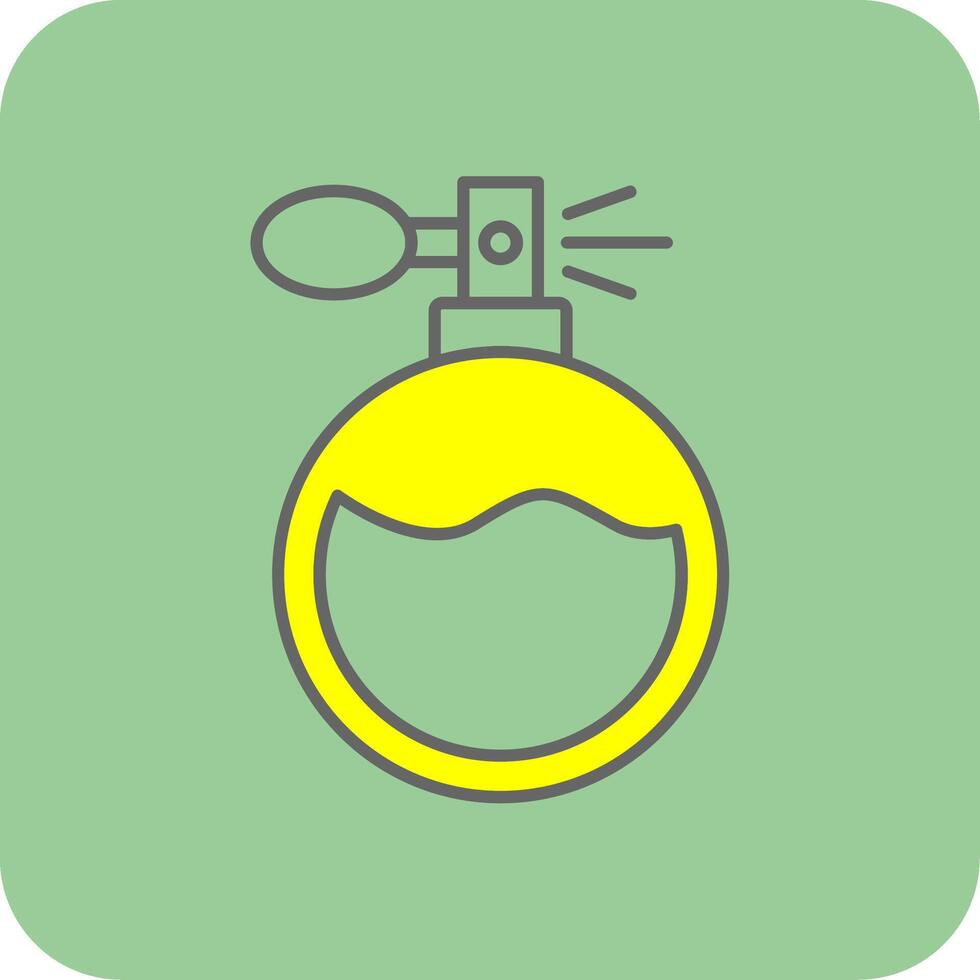 Perfume Filled Yellow Icon vector