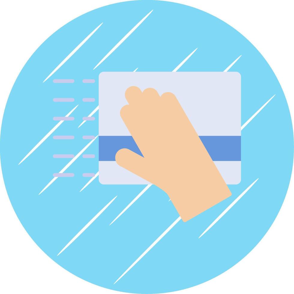 Dusting Flat Blue Circle Icon vector