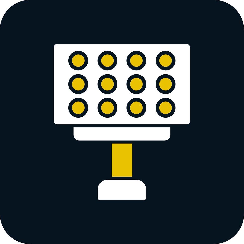 Stadium Lights Glyph Two Color Icon vector