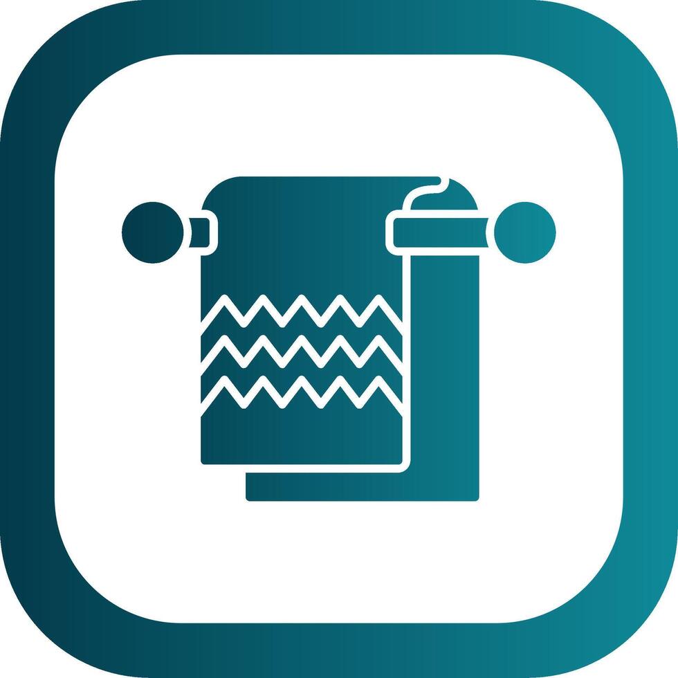 Towel Glyph Gradient Round Corner Icon vector