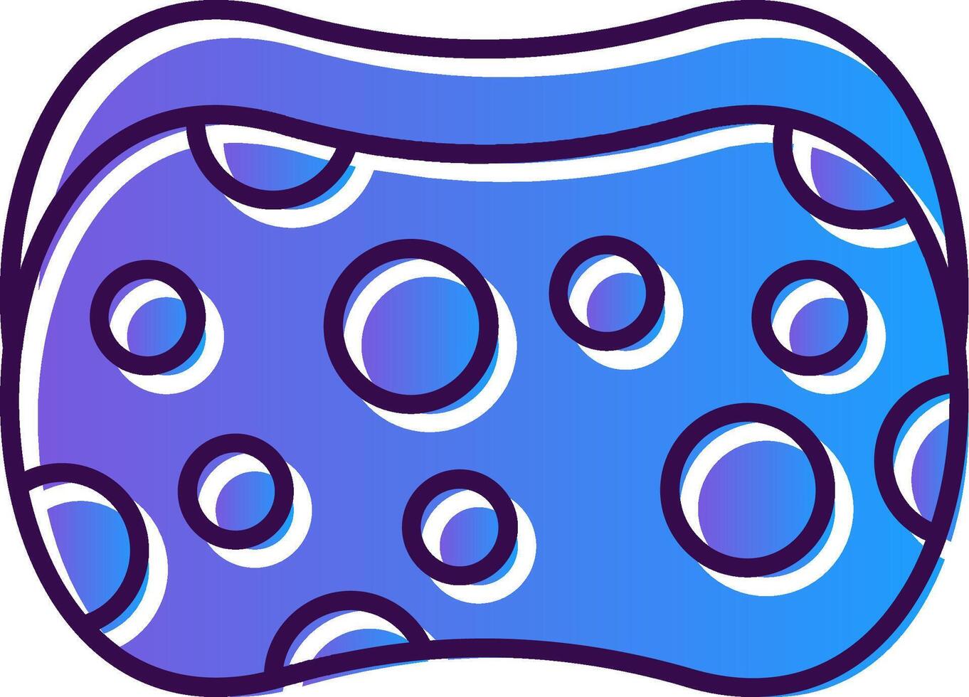 Sponge Gradient Filled Icon vector